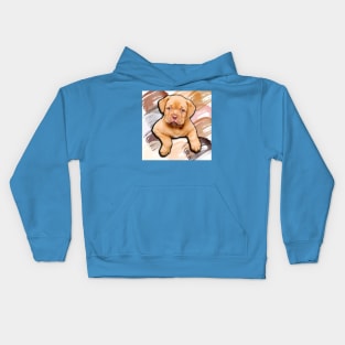 cute watercolor dog Kids Hoodie